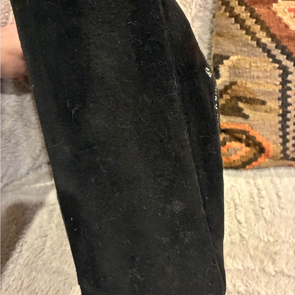 Vintage Juicy Couture Black Velour Logo Tote Bag - Picture 7 of 7